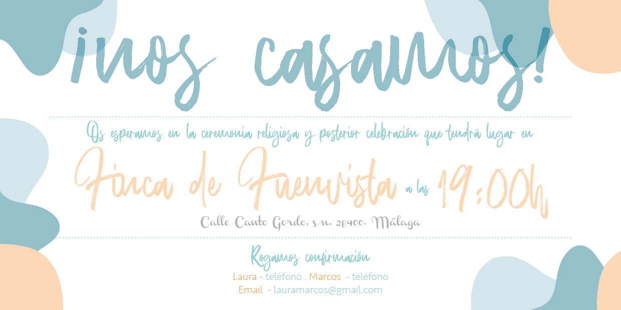 Invitación de Boda Marítima Gotas