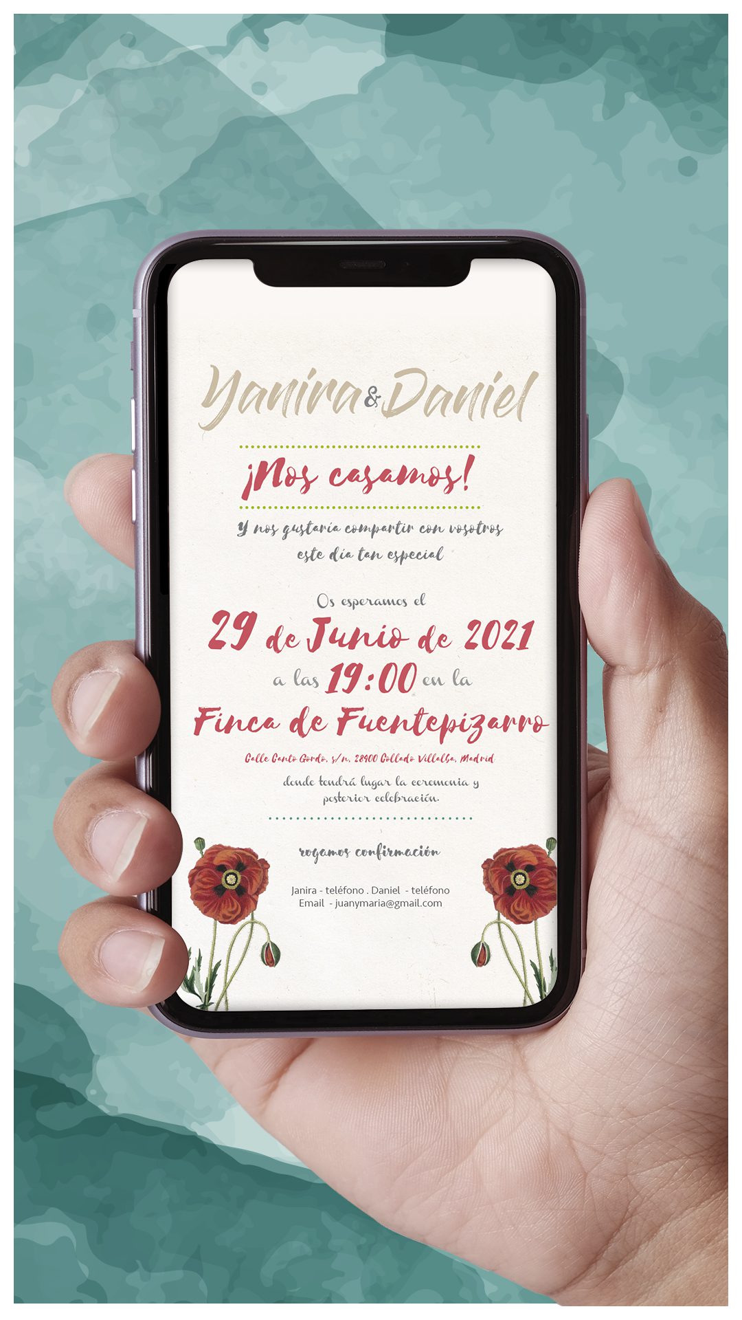 Invitación Digital Boda Amapola