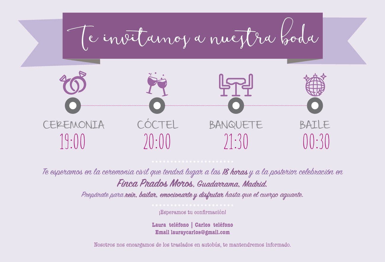 Invitaciones Boda Familias Modernas Invitaciones Boda Familias Modernas