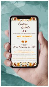 invitación boda online otoño estación