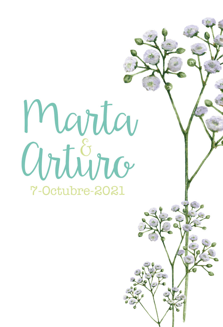 Invitaciones de Boda Florales con Paniculata