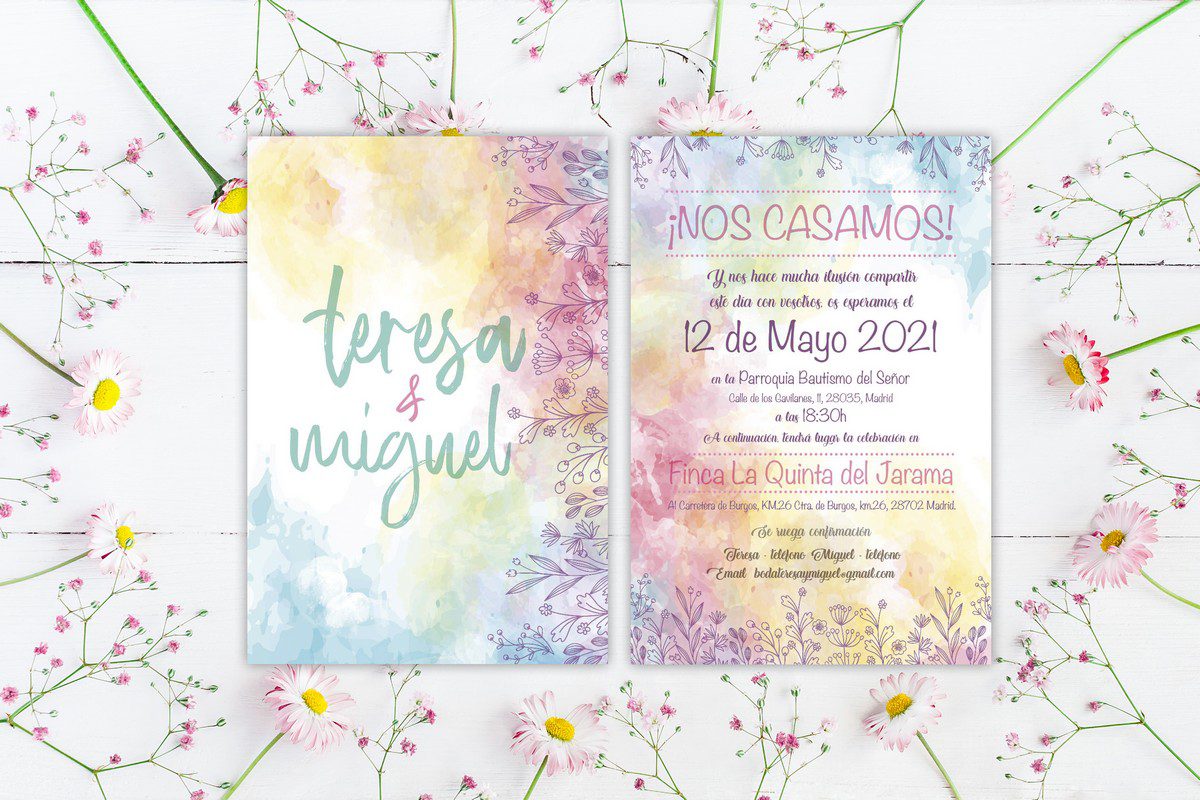 Invitaciones Boda Florales Primavera