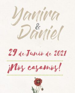 Save The Date Flores Amapolas Invitaciones Boda